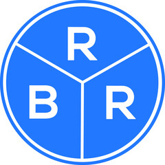 RBR letter logo design on white background. RBR  creative circle letter logo concept. RBR letter design.