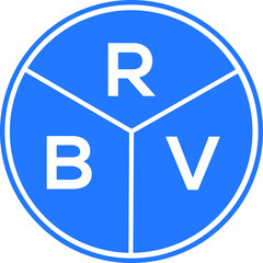 RBV letter logo design on white background. RBV  creative circle letter logo concept. RBV letter design.