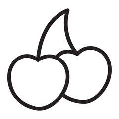 Cherries line icon