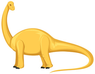 A dinosaur brontosaurus on white background