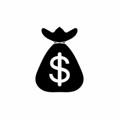 money bag with dollar symbol vector logo icon
