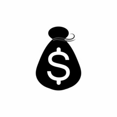 money bag with dollar symbol vector logo icon