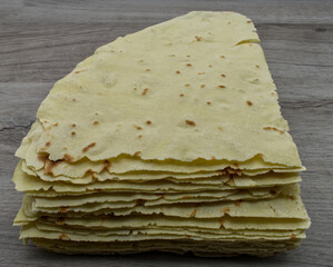 Carasau bread. Pane Carasau, traditional flatbread of Sardinia. Sardegna. Italy