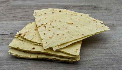 Carasau bread. Pane Carasau, traditional flatbread of Sardinia. Sardegna. Italy