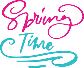 Spring hand drawn lettering