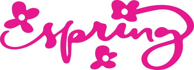 Spring hand drawn lettering
