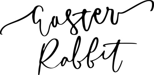 Happy Easter black handwritten calligraphy vector set