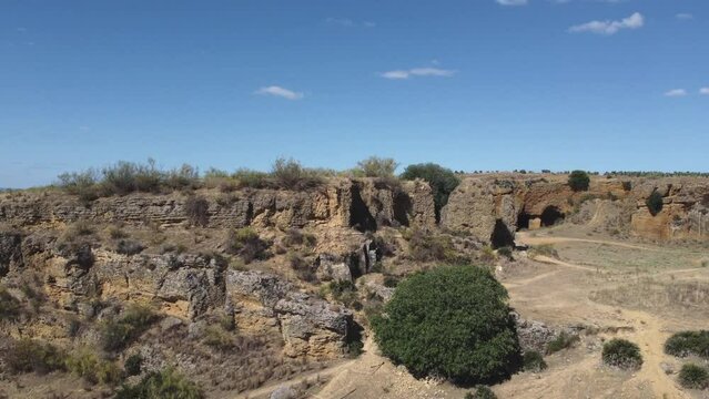 Ancient Spanish Roman quarry with caves where Muslims secretly prayed