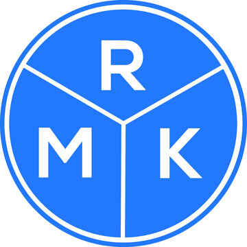 RMK letter logo design on white background. RMK  creative circle letter logo concept. RMK letter design.