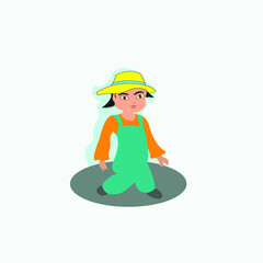 little boy vector illustration 