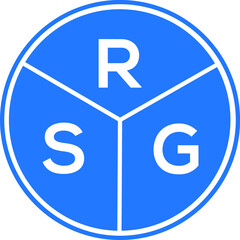RSG letter logo design on white background. RSG  creative circle letter logo concept. RSG letter design.