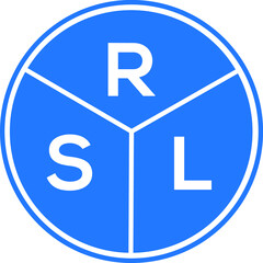 RSL letter logo design on white background. RSL  creative circle letter logo concept. RSL letter design.