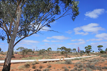 Water pipeline from Perth to Kalgoorlie in Western Australia