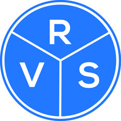 Fototapeta premium RVS letter logo design on white background. RVS creative circle letter logo concept. RVS letter design.