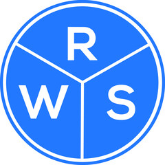 RWS letter logo design on white background. RWS  creative circle letter logo concept. RWS letter design.