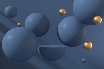 Abstract minimal scene, design for cosmetic or product display podium 3d render.
