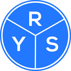 RYS letter logo design on white background. RYS  creative circle letter logo concept. RYS letter design. - obrazy, fototapety, plakaty