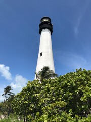 The white lighthouse watching the sea 