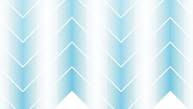 Abstract blue dotted pattern geometric motion background with arrows. Seamless looping. Video animation Ultra HD 4K 3840x2160