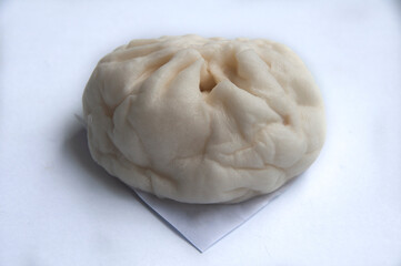 Close up view of steamed bun. Asian food concept