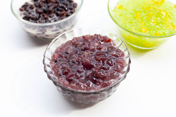 Thai black sticky rice pudding