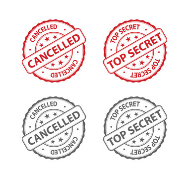 Cancelled and top secred rubber stamp