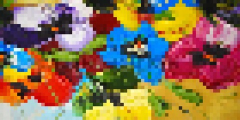 Glitch futuristic background. Random color shapes. Digital noise effect. Data disintegration. Broken pixel screen.