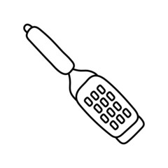 Grater. Kitchenware sketch. Doodle line vector kitchen utensil and tool. Cutlery