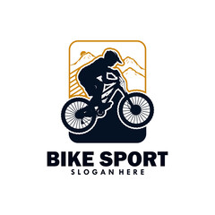 bike logo illustration isolated in white background