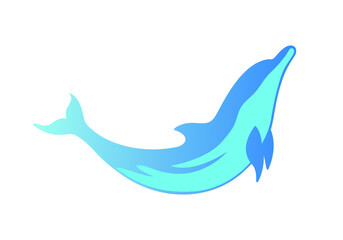 Vector of jumping dolphin. Sea creature icon.