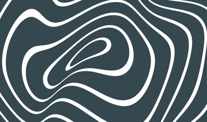 Black and white design. Pattern with optical illusion. Abstract striped background with ripple effect. Vector illustration.