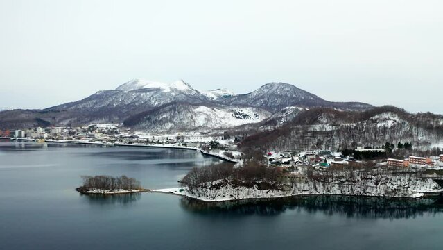 Aerial view of Lake Toya