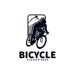 bike logo illustration isolated in white background