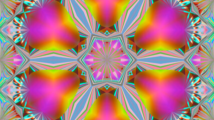 Abstract multicolored textural symmetrical background kaleidoscope.