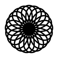 Flower icon vector glyph symbol for nature, ecology and environment in a flat color glyph illustration