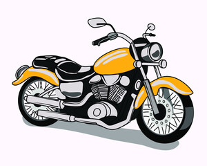 a concept of classic motorcycle for design illustration in vector