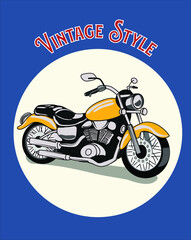 Obraz premium a concept of classic motorcycle for t shirt design illustration in vector 2