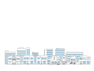 シンプルな都会の街並み
