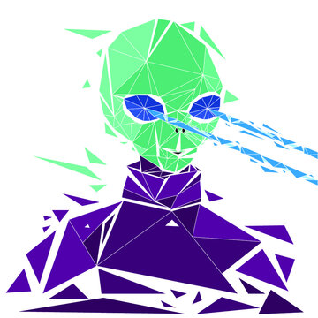 elien character vector with unique art and style