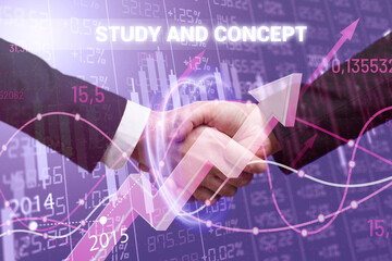 Obraz na płótnie Canvas Business, Technology, Internet and network concept. Financial Graph. Stock Market chart. Forex Investment: Study and concept