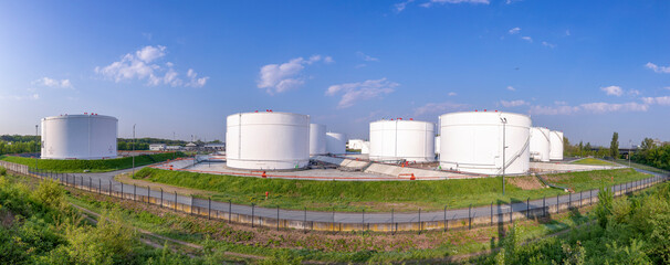 white oil tanks