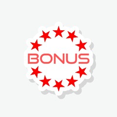 Bonus isolated icon, sticker on white
