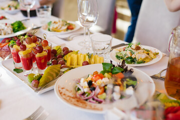 Beautiful catering banquet buffet table