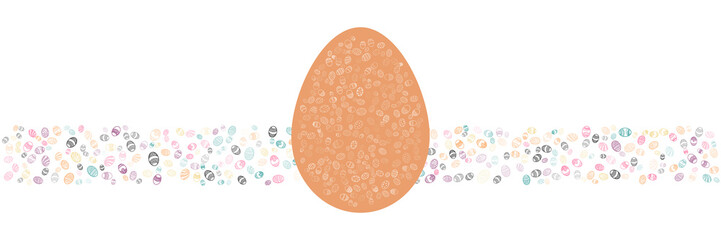 Colourful easter background banner with bunnies, eggs and flowers. Vector abstract graphic design banner pattern background template illustration.