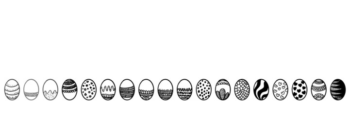 Colourful easter background banner with bunnies, eggs and flowers. Vector abstract graphic design banner pattern background template illustration.