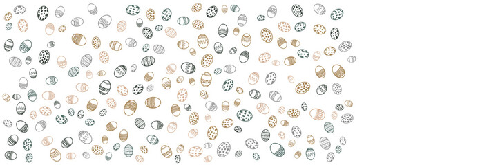 Colourful easter background banner with bunnies, eggs and flowers. Vector abstract graphic design banner pattern background template illustration.