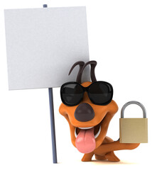 Fun dog - 3D Illustration
