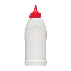 Bottles with dispenser or sprayer isolated on white background. Bottle for ketchup, mustard, sauce.