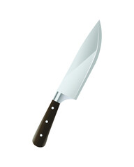 Chopping knife or cleaver vector isolated on white. Cutting knife.