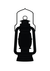 Vintage old lantern isolated on white. Gas lantern or vintage lamp.